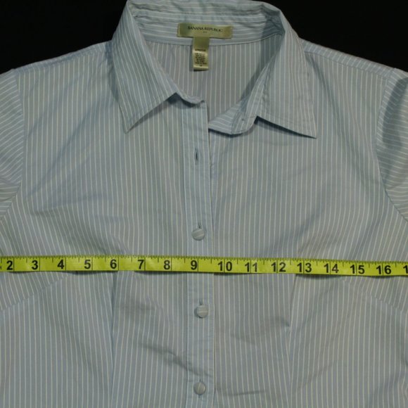 Banana Republic Blue/White Button Up - Picture 6 of 12